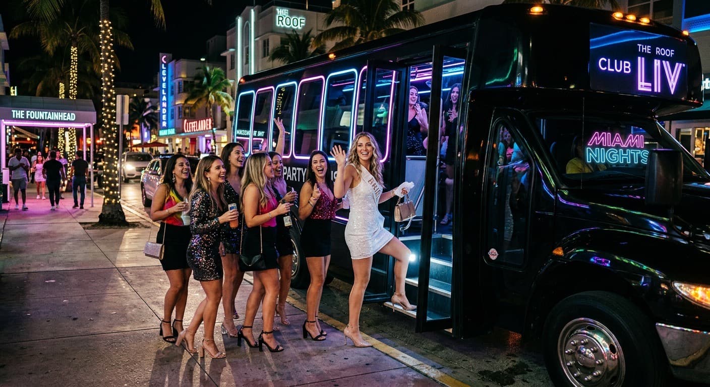 Bachelorette Parties party bus in Coral Springs